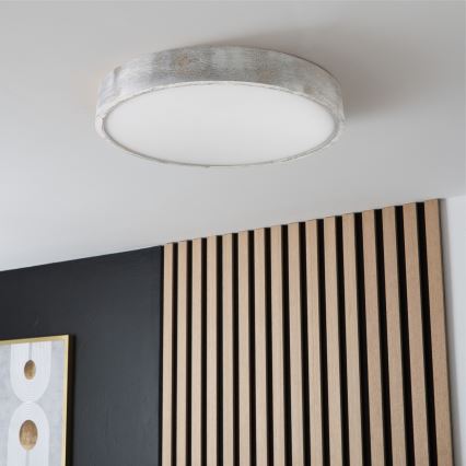 Brilagi - laelamp PINO 3xE27/15W/230V mänd/hõbe Ø 47,5 cm