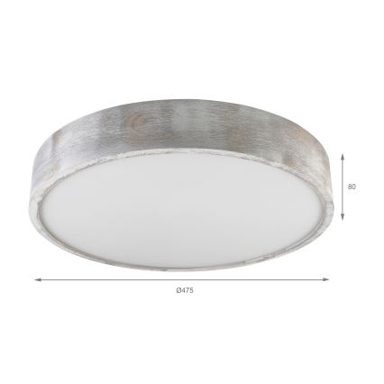 Brilagi - laelamp PINO 3xE27/15W/230V mänd/hõbe Ø 47,5 cm