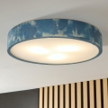 Brilagi - Laelamp PINO 3xE27/15W/230V, männipuit/sinine, läbimõõt 47,5 cm