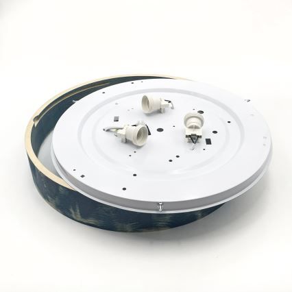 Brilagi - Laelamp PINO 3xE27/15W/230V, männipuit/sinine, läbimõõt 47,5 cm