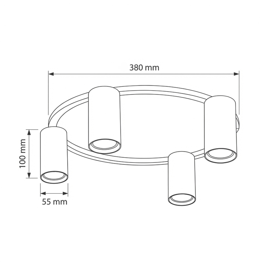 Brilagi - Laelamp SELE 4xGU10/30W/230V beež