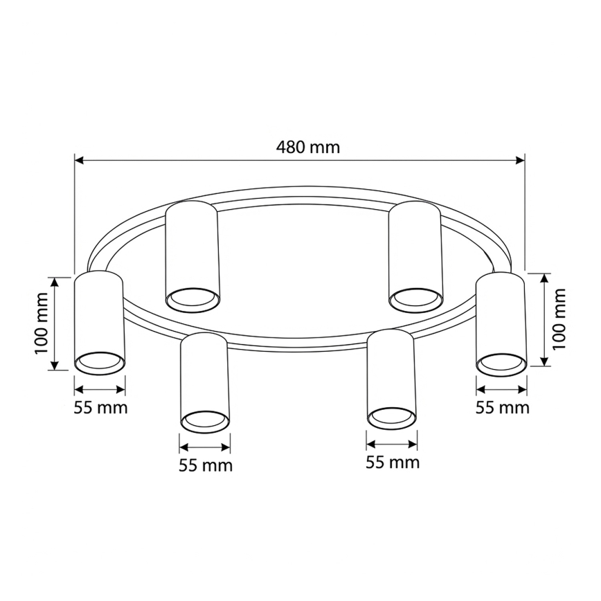 BRILAGI - laelamp SELE 6xGU10/30W/230V valge