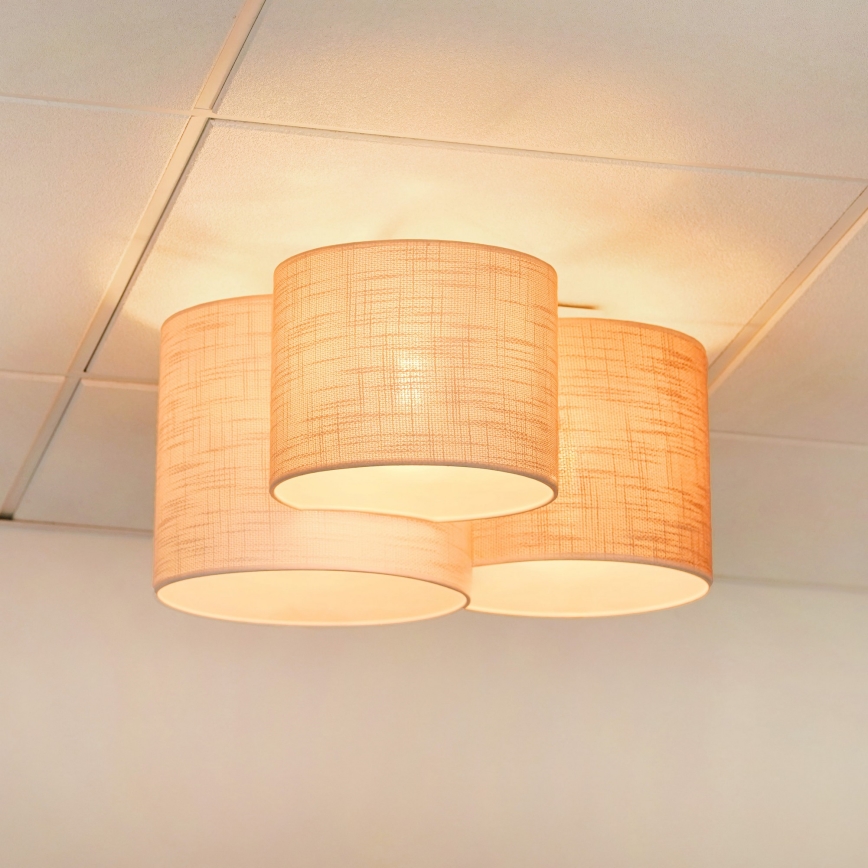 Brilagi - laelamp SNAKE 3xE27/15W/230V, 50x57 cm, hall/kreem