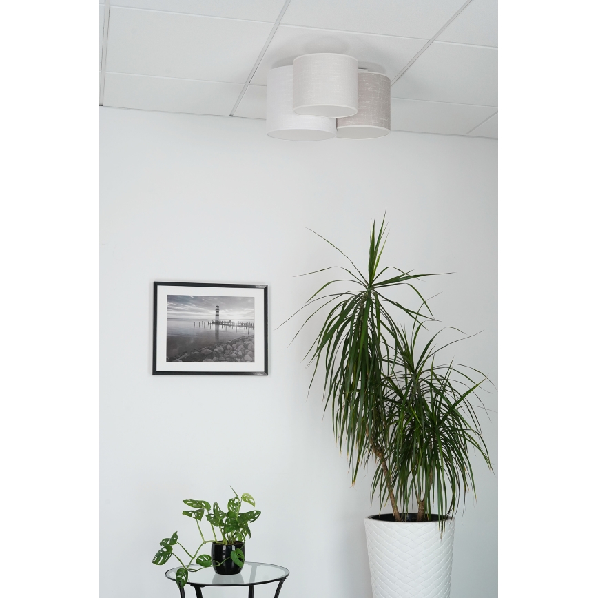 Brilagi - laelamp SNAKE 3xE27/15W/230V, 50x57 cm, hall/kreem