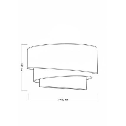Brilagi - laelamp TRIO 3xE27/60W/230V, läbimõõt 60 cm, pruun/beež/valge