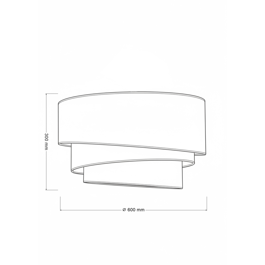 Brilagi - laelamp TRIO 3xE27/60W/230V, läbimõõt 60 cm, pruun/beež/valge