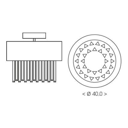 BRILAGI - laelamp VERVE 4xE14/40W/230V Ø 40 cm, kuldne