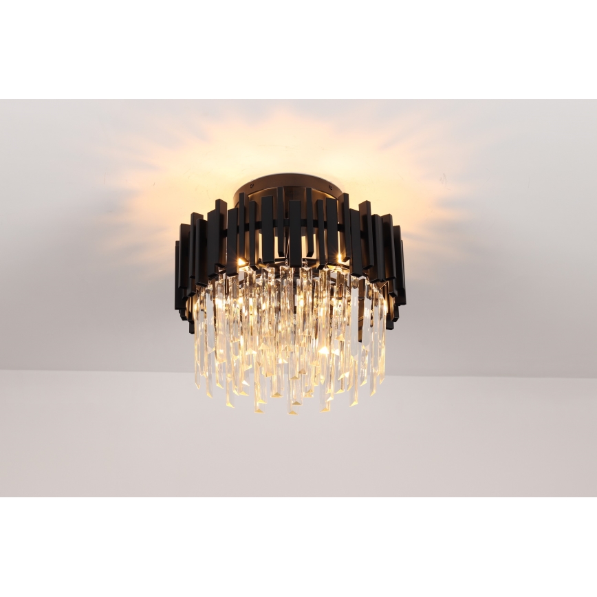 Brilagi - Laelamp VERVE 6xE14/40W/230V läbimõõt 60 cm must