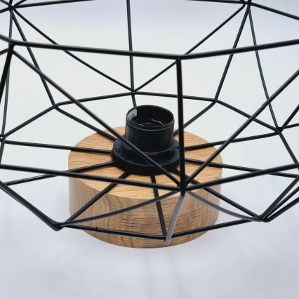 Brilagi - Laelamp WOODY BASKET 1xE27/60W/230V, läbimõõt 40 cm, tamm/pähkel