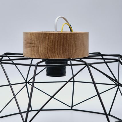 Brilagi - Laelamp WOODY BASKET 1xE27/60W/230V, läbimõõt 40 cm, tamm/pähkel