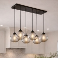 BRILAGI - Laelühter kaablil DIOR 6xE27/60W/230V must/suitsuhall