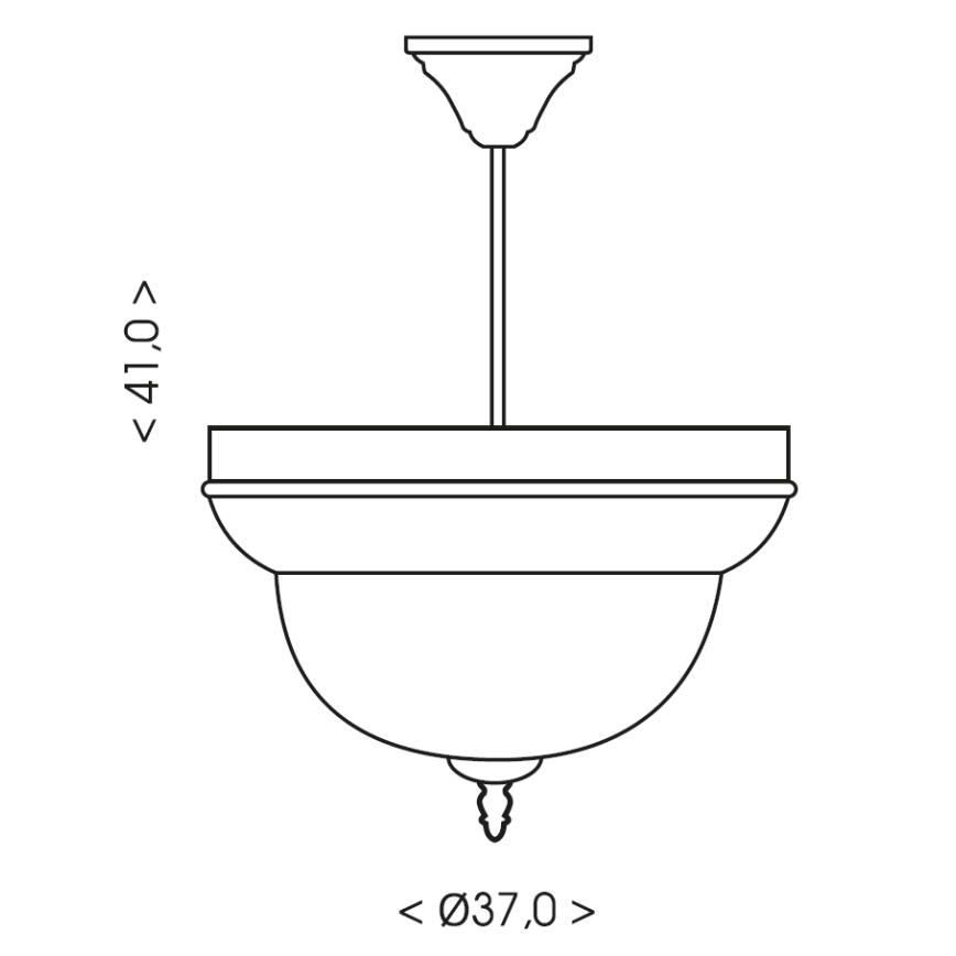 Brilagi - Laelühter varrega DAHLIA 3xE27/40W/230V, läbimõõt 37 cm, messing