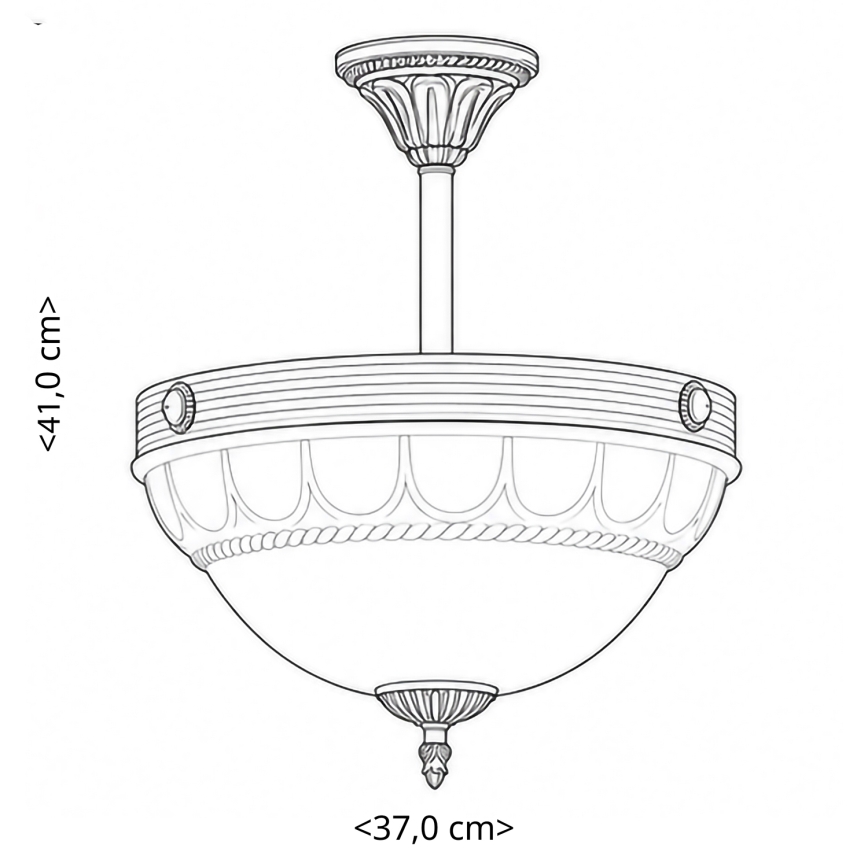BRILAGI - Laelühter varrega DAHLIA 3xE27/40W/230V, läbimõõt 37 cm, messing