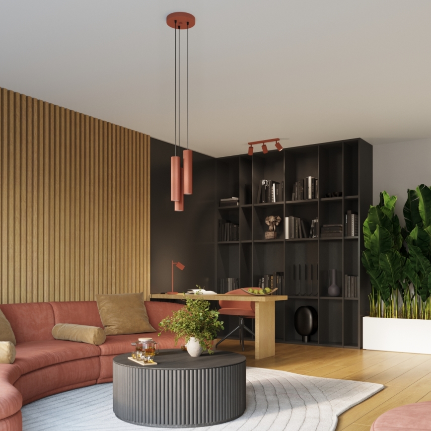 Brilagi - laesuunavalgusti CRESTO 3xGU10/10W/230V punane