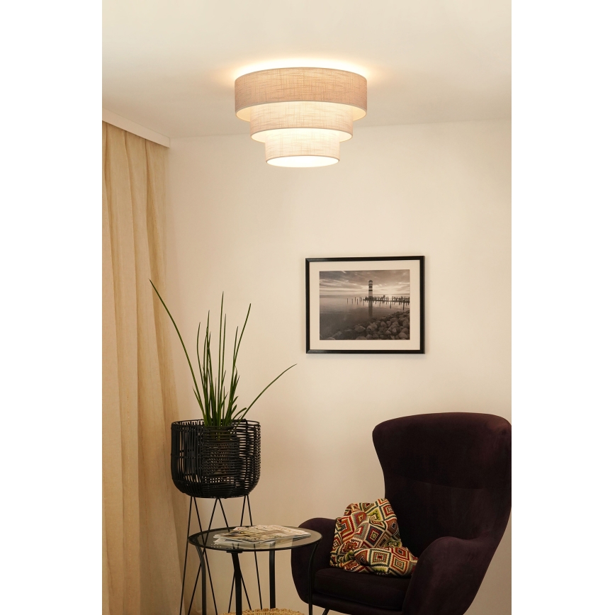 Brilagi - Laevalgusti ALASKA LUNETA 1xE27/15W/230V d. 45 cm hall/kreemikas
