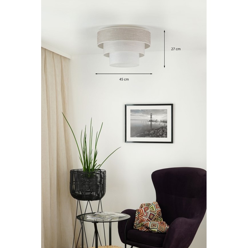 Brilagi - Laevalgusti ALASKA LUNETA 1xE27/15W/230V d. 45 cm hall/kreemikas