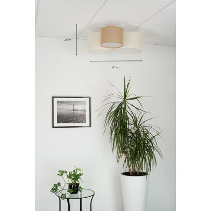 Brilagi - Laevalgusti ÄMBLIK 3xE27/15W/230V beež/kreemikas