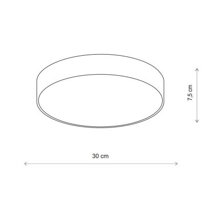 Brilagi - Laevalgusti anduriga CLARE 2xE27/24W/230V d. 30 cm beež