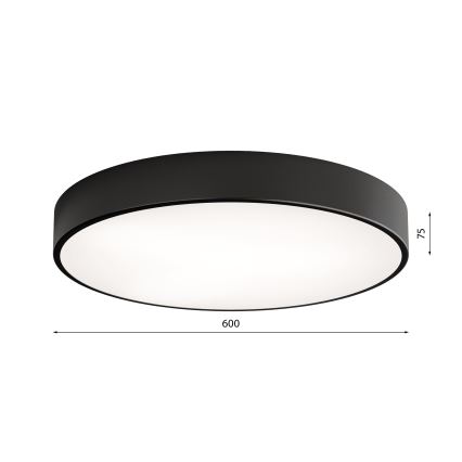 Brilagi - laevalgusti anduriga CLARE 5xE27/40W/230V, läbimõõt 60 cm, must