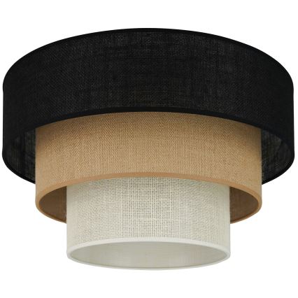 Brilagi - Laevalgusti ASPEN LUNETA 1xE27/15W/230V d. 45 cm must/beež/kreemikas