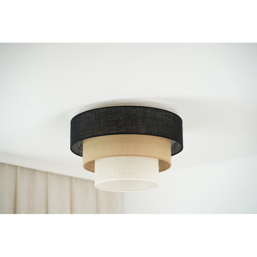 Brilagi - Laevalgusti ASPEN LUNETA 1xE27/15W/230V d. 45 cm must/beež/kreemikas