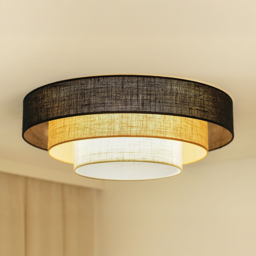 Brilagi - Laevalgusti ASPEN LUNETA LED/12W/230V d. 60 cm 3000K/4000K/6400K must/beež/kreemikas