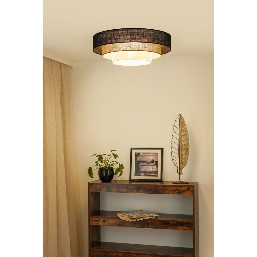 Brilagi - Laevalgusti ASPEN LUNETA LED/12W/230V d. 60 cm 3000K/4000K/6400K must/beež/kreemikas