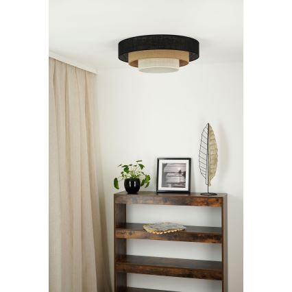 Brilagi - Laevalgusti ASPEN LUNETA LED/12W/230V d. 60 cm 3000K/4000K/6400K must/beež/kreemikas