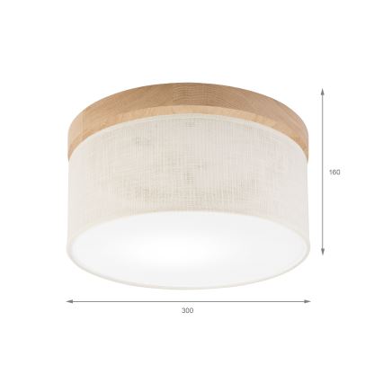 Brilagi - Laevalgusti BELLADONNA 1xE27/15W/230V d. 30 cm kreemikas/tamm