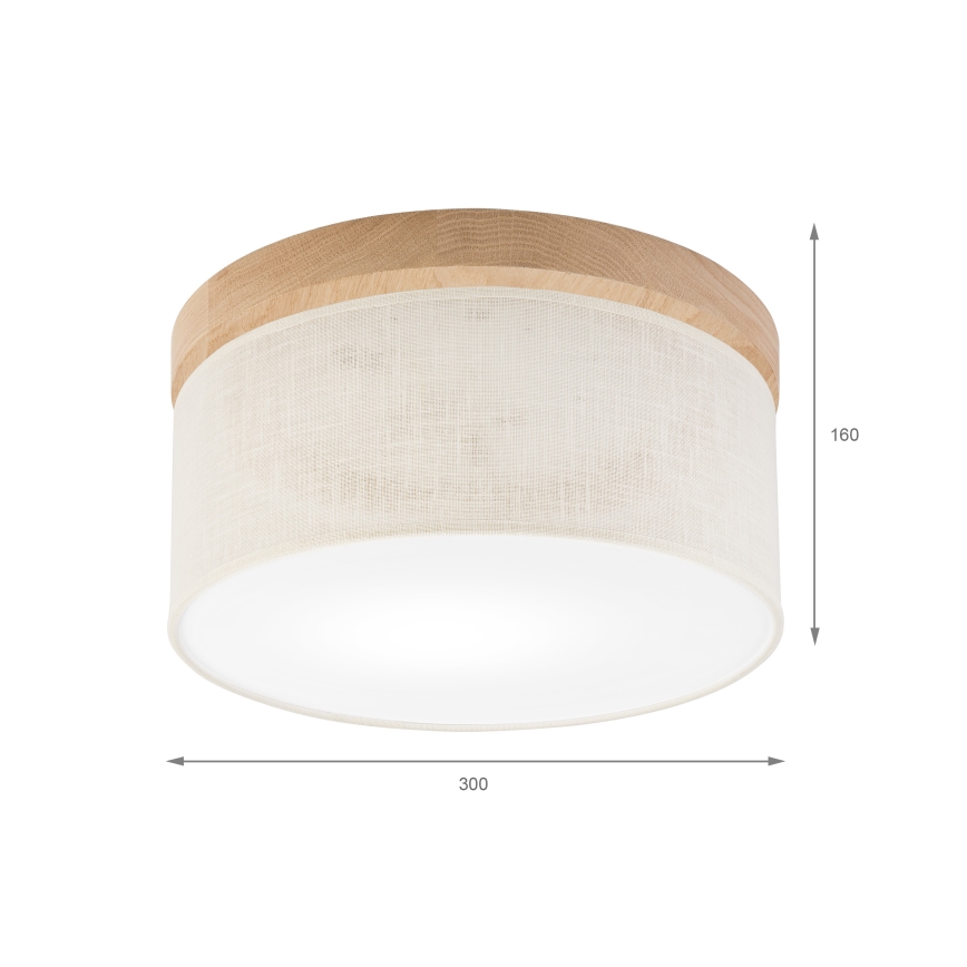 Brilagi - Laevalgusti BELLADONNA 1xE27/15W/230V d. 30 cm kreemikas/tamm