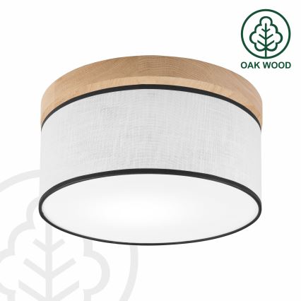 Brilagi - Laevalgusti BELLADONNA 1xE27/15W/230V d. 30 cm valge/tamm