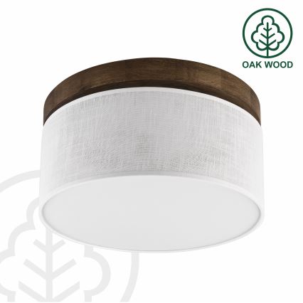 Brilagi - Laevalgusti BELLADONNA 1xE27/15W/230V d. 30 cm valge/tamm