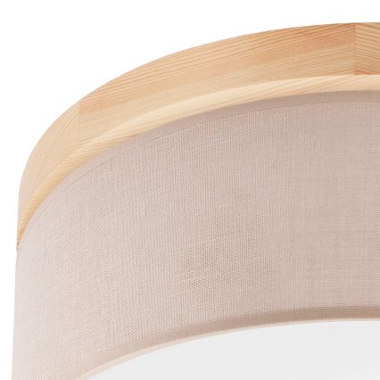 Brilagi - Laevalgusti BELLADONNA 2xE27/15W/230V d. 40 cm beež/mänd