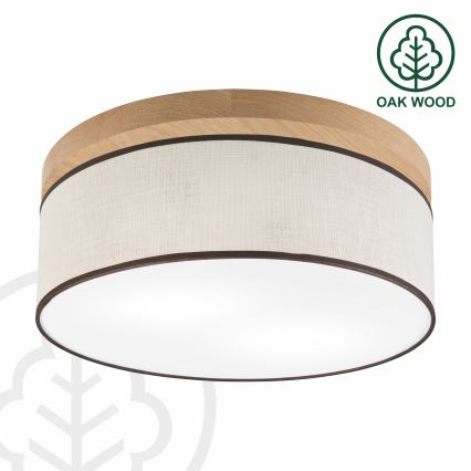 Brilagi - Laevalgusti BELLADONNA 2xE27/15W/230V d. 40 cm kreemikas/tamm