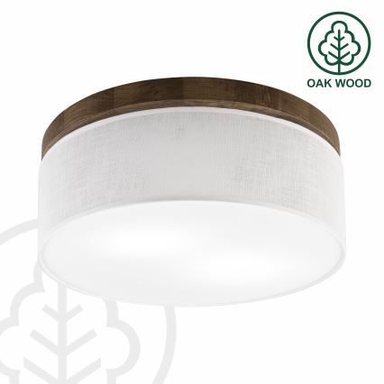 Brilagi - Laevalgusti BELLADONNA 2xE27/15W/230V d. 40 cm valge/tamm