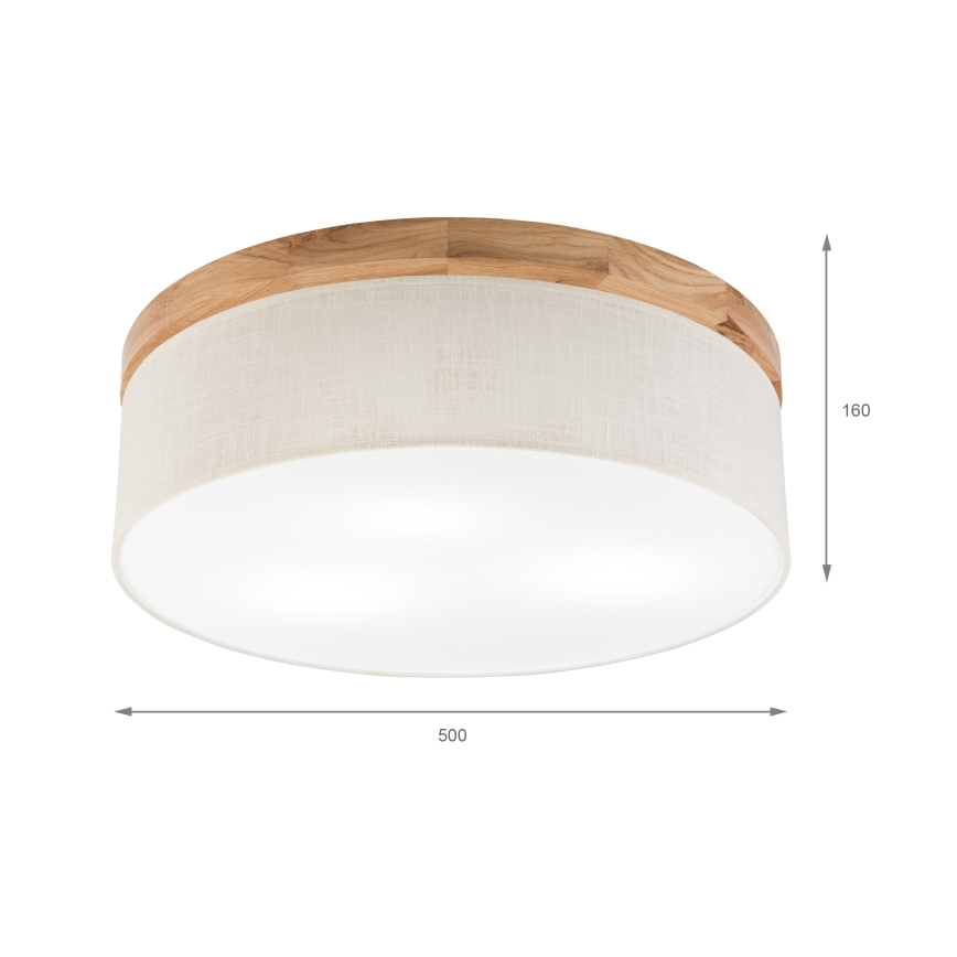Brilagi - Laevalgusti BELLADONNA 3xE27/15W/230V d. 50 cm kreemikas/tamm