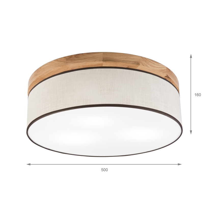 Brilagi - Laevalgusti BELLADONNA 3xE27/15W/230V d. 50 cm kreemikas/tamm