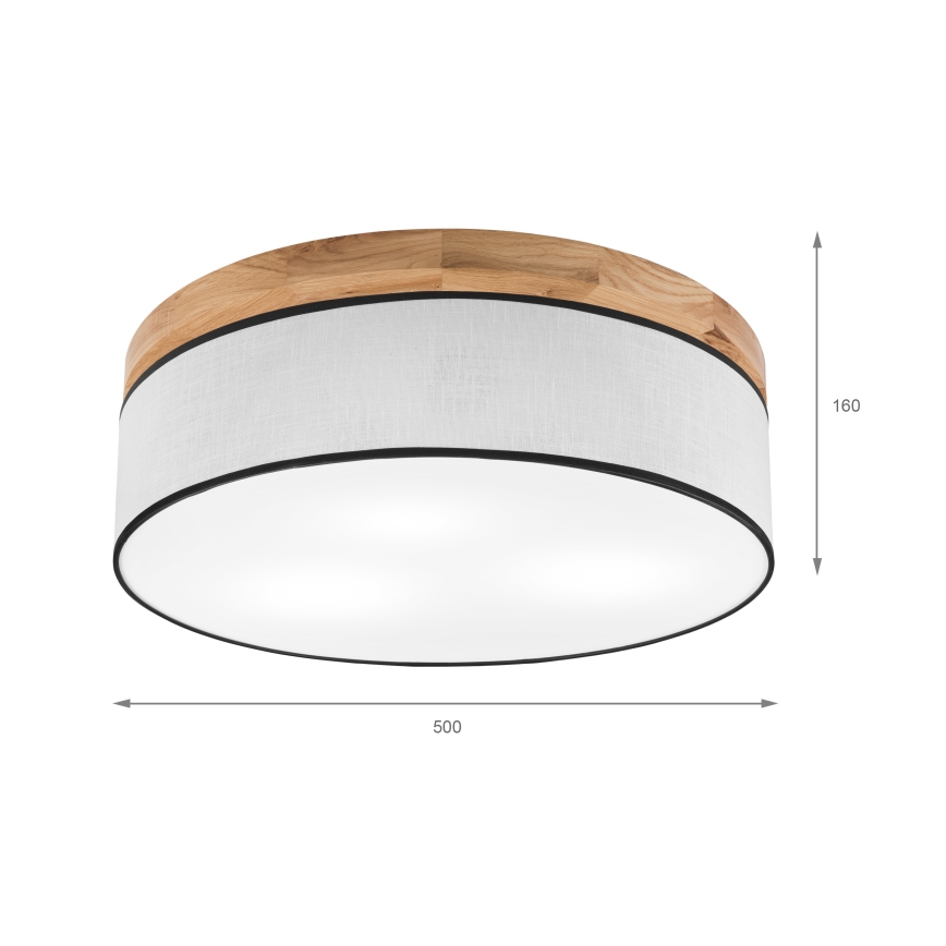 Brilagi - Laevalgusti BELLADONNA 3xE27/15W/230V d. 50 cm valge/tamm