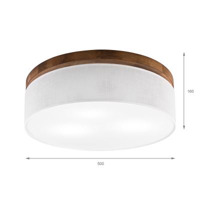 Brilagi - Laevalgusti BELLADONNA 3xE27/15W/230V d. 50 cm valge/tamm kirss