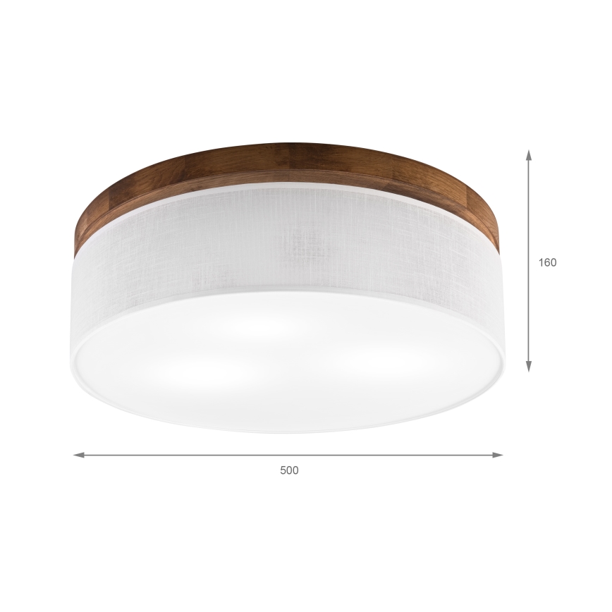 Brilagi - Laevalgusti BELLADONNA 3xE27/15W/230V d. 50 cm valge/tamm kirss