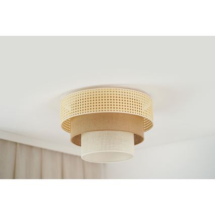 Brilagi - Laevalgusti CEDAR LUNETA 1xE27/15W/230V d. 45 cm beež/pruun/kreemikas