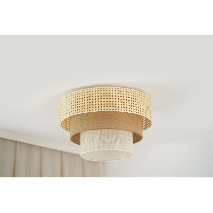 Brilagi - Laevalgusti CEDAR LUNETA 1xE27/15W/230V d. 45 cm beež/pruun/kreemikas