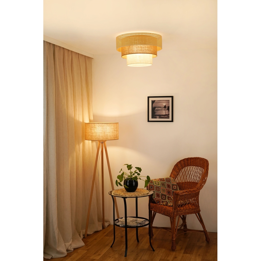 Brilagi - Laevalgusti CEDAR LUNETA 1xE27/15W/230V d. 45 cm beež/pruun/kreemikas