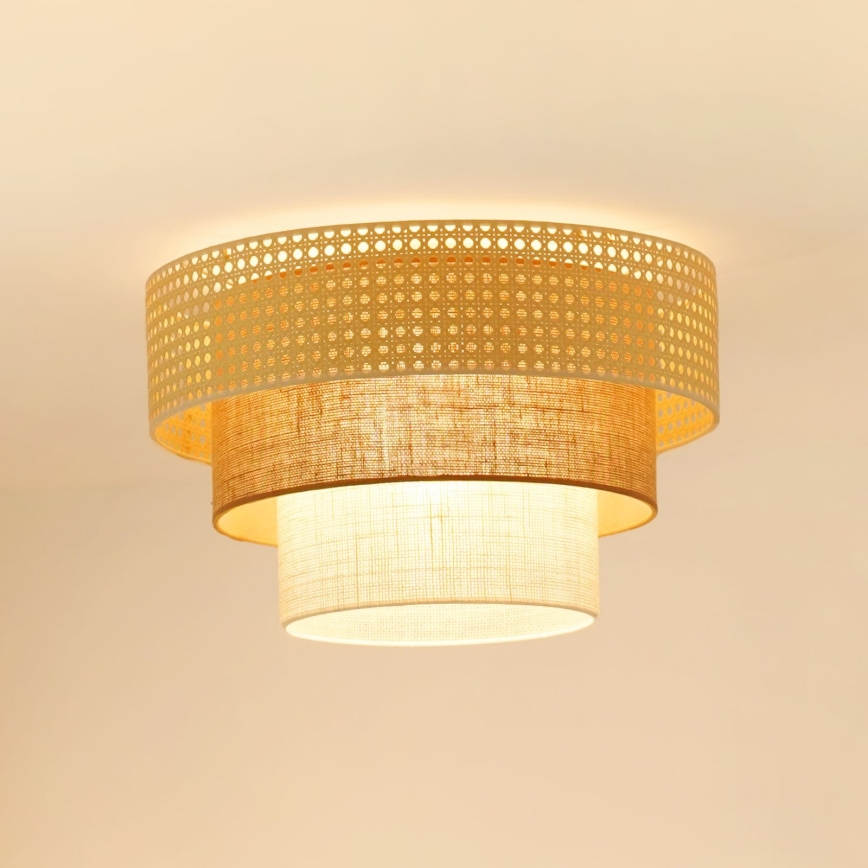Brilagi - Laevalgusti CEDAR LUNETA 1xE27/15W/230V d. 45 cm beež/pruun/kreemikas