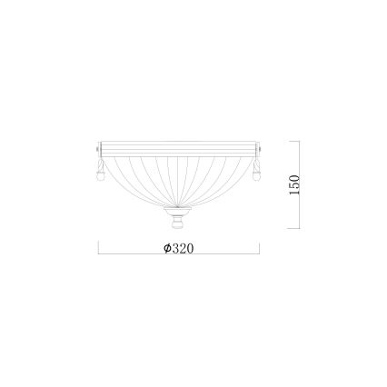 Brilagi - Laevalgusti CLASSIC 2xE27/60W/230V messing