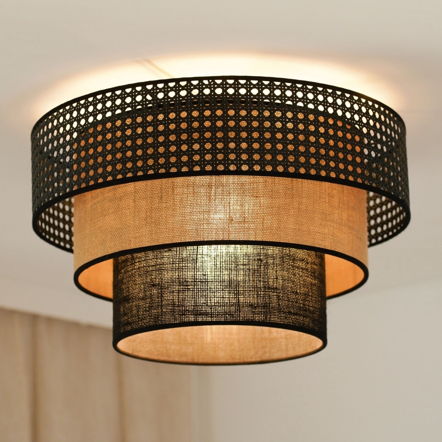 Brilagi - Laevalgusti DAKOTA LUNETA 1xE27/15W/230V d. 45 cm must/rotang