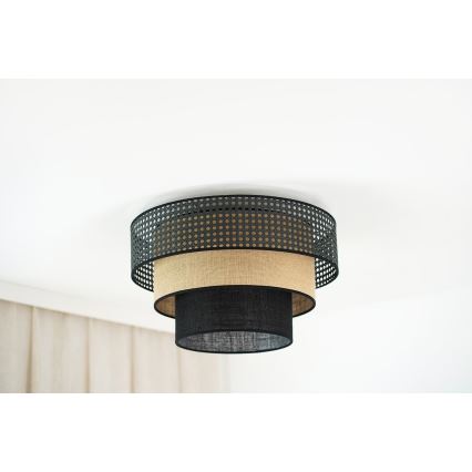 Brilagi - Laevalgusti DAKOTA LUNETA 1xE27/15W/230V d. 45 cm must/rotang