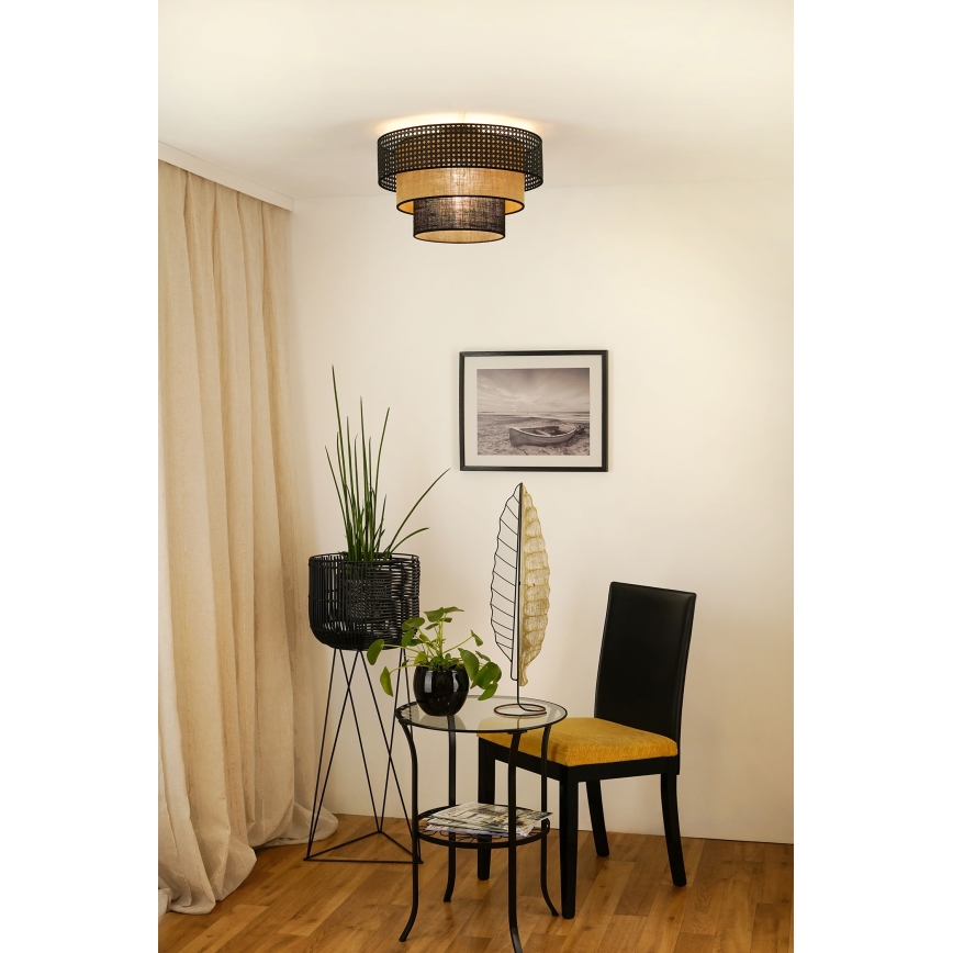 Brilagi - Laevalgusti DAKOTA LUNETA 1xE27/15W/230V d. 45 cm must/rotang