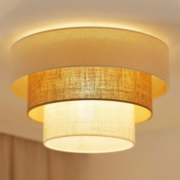 Brilagi-Laevalgusti DENVER LUNETA 1xE27/15W/230V d. 45 beež/pruun/kreemikas
