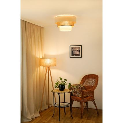 Brilagi-Laevalgusti DENVER LUNETA 1xE27/15W/230V d. 45 beež/pruun/kreemikas